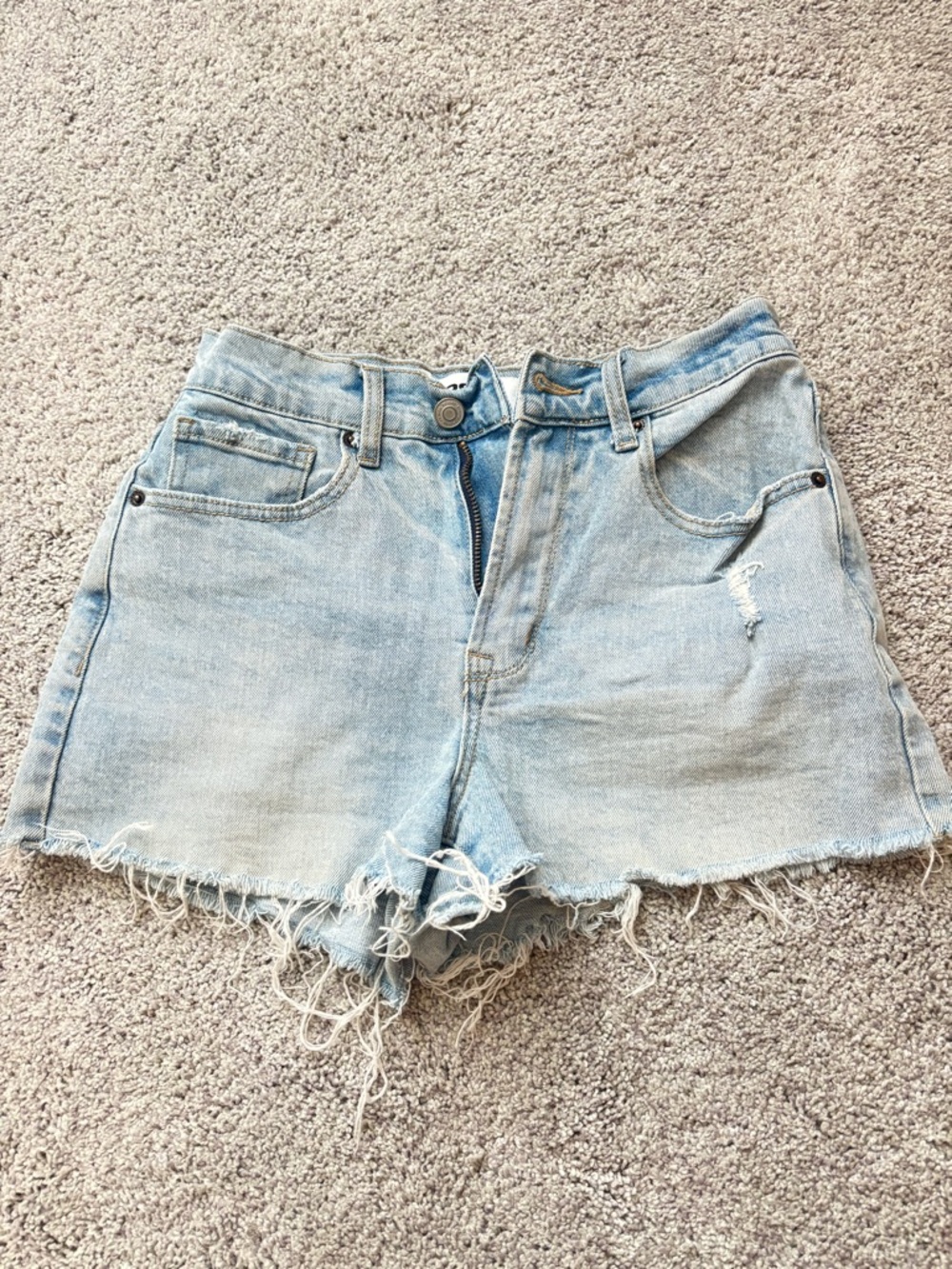 RSQ Light Blue Distressed Denim Cutoff Shorts